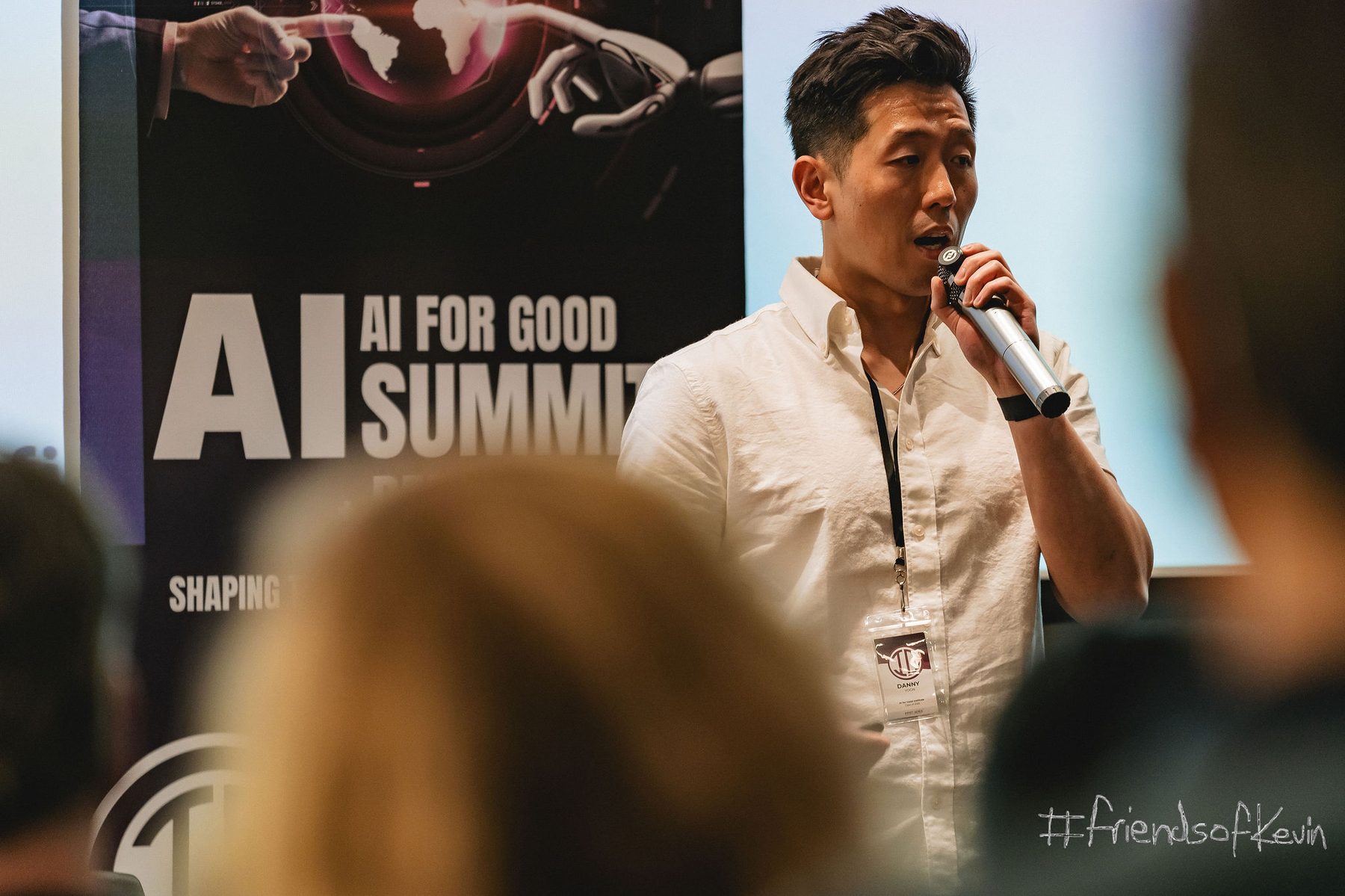 Danny speaking at the AI for Good Summit